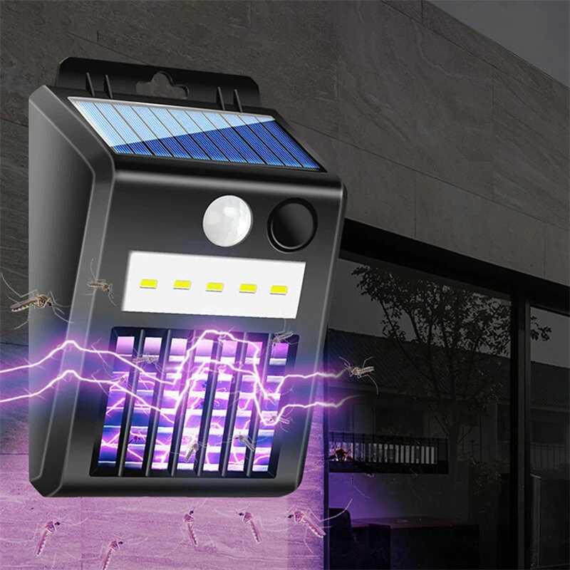 2-in-1 Solar Mosquito And Motion Sensor LED Light Outdoor Induction Wall Lamp Electric Insect Fly For Backyard Patio Camping (image for) 2-in-1 Solar Mosquito And Motion Sensor LED Light Outdoor Induction Wall Lamp Electric Insect Fly For Backyard Patio Camping