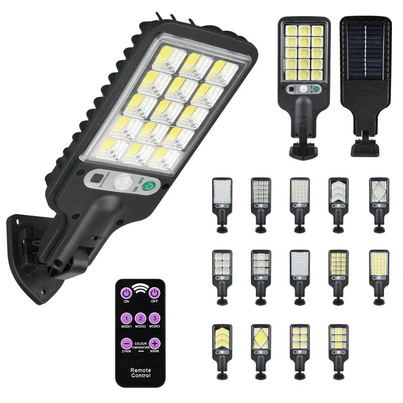 Outdoor LED Solar Street Light Human Sensing Garden Wall Light Waterproof With Remote Control Garden Dew Lamp (image for) Outdoor LED Solar Street Light Human Sensing Garden Wall Light Waterproof With Remote Control Garden Dew Lamp